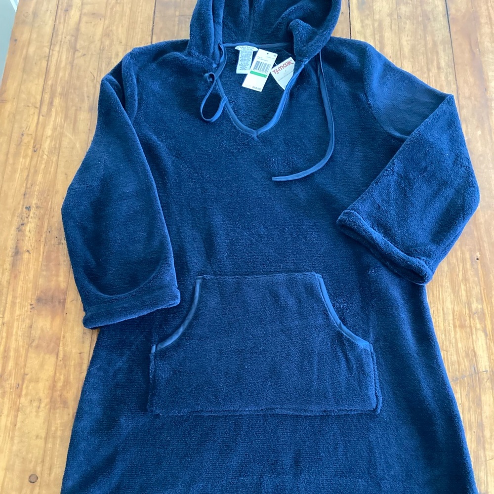 Nautica Sleepwear Hooded Sweatshirt/nightshirt L❤️